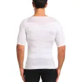 Men Body Shapers Fitness Elastic Abdomen Tight Fitting Short Sleeve Shirt Tank Tops Shape Underwear Slimming Boobs Shaping. 
