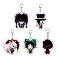 Game The Freak Circus Figure Pierrot Harlequin Cosplay Keychain Acrylic Joker Clown Keyring Key Chain Backpack  Decoration Prop. 