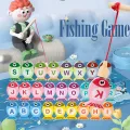 Kids Wooden Fishing Game Toys Gifts Early Education Alphabet Numeric Cognitive Toys Children Interactive Games Toys for Gifts. 