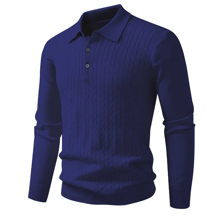 Autumn%20Mens%20Polo%20Sweater%20V%20Neck%20Long%20Sleeve%20Knit%20Button%20Polos%20Ribbed%20Casual%20Dress%20Pullover%20Sweaters%20Outdoor%20Winter%20Streetwear%20-%20Image%204