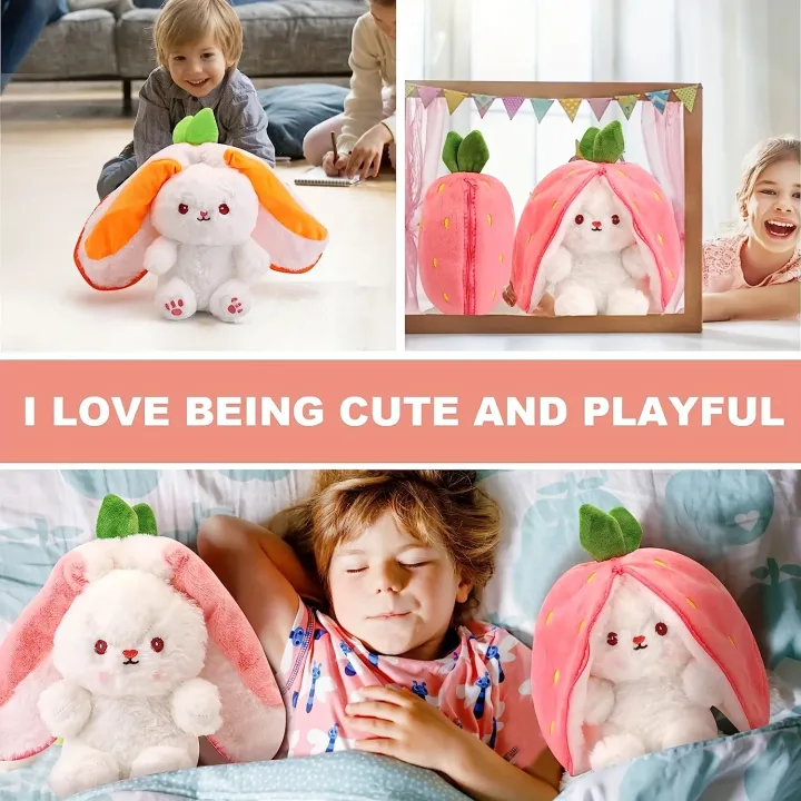 Bunny%20Plush%20Doll%20Toy%20Pillow,%20Reversible%20Carrot%20Strawberry%20Bunny%20Stuffed%20Animal%20with%20Zipper,%20Cute%20Rabbit%20Decoration%20for%20Kids%20-%20Image%203