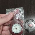 1 pcs leather clock keychain  with working clock keyring s keychains ring clock. 