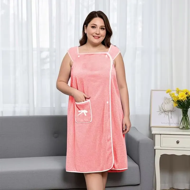 1Pc%20Women's%20Plus%20Size%20Wearable%20Bath%20Towel%20-%20Cute%20Bow%20Shower%20Skirt,%20Adjustable%20Bath%20Robe%20with%20Pocket.%20Soft%20Fabric%20for%20Home%20Use.%20-%20Image%207