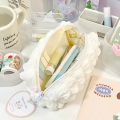 Kawaii Puffs Pencil Case Bag Cosmetic Girls Pen Pouch Box Cute Korean Stationery for Office Back to School Supplies Students. 