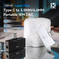 KBEAR Luma TC06 DAC Earphone Amplifier USBC DAC to 3.5mm and 4.4mm 384kHz/32bit PEQ Tuning, In-Line Control. 