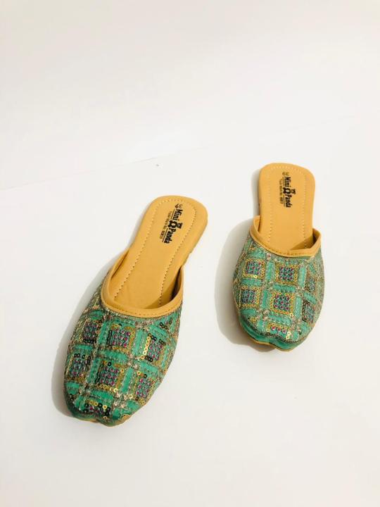 Girls Beautiful Gorgeous Rajsthani Half Nagra Shoes | Half Nagra