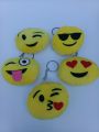 1 Pc Emoji Shape Keychain, Cute Soft & Fluffy Smiley Emoji Shape Keychain For Boys & Girls. 