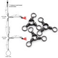 9KM 25Pcs 3 Way Swivel Fishing Tackle Saltwater Stainless Steel Three Way Swivel Fishing Lures Connector Catfishing Trolling Rig. 