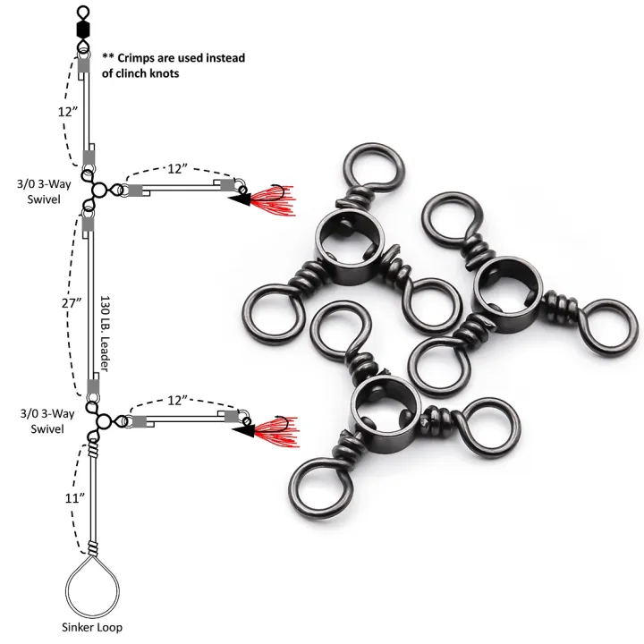 9KM%2025Pcs%203%20Way%20Swivel%20Fishing%20Tackle%20Saltwater%20Stainless%20Steel%20Three%20Way%20Swivel%20Fishing%20Lures%20Connector%20Catfishing%20Trolling%20Rig%20-%20Image%206
