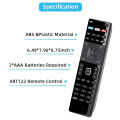 Remote Control XRT122 Replacement Remote for Vizio HDTV TV D39H-D0/D39HD0/D50U-D1/E43-C2/E32-C1/D65U-D2 Remote Control. 