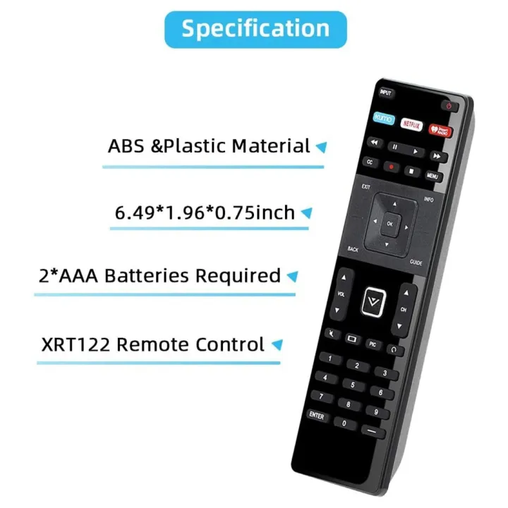 Remote%20Control%20XRT122%20Replacement%20Remote%20for%20Vizio%20HDTV%20TV%20D39H-D0/D39HD0/D50U-D1/E43-C2/E32-C1/D65U-D2%20Remote%20Control%20-%20Image%204