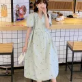 Korean-style pregnant women dress loose design maternity dress green mint beautiful and comfortable to wear. 