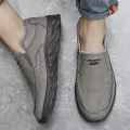 Men Leather Casual Shoes Breathable Loafers Men Sneakers 2024 New Male Comfortable Leather Flat Footwear Sneakers Men Shoes. 
