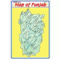 Sticker Sheet map of Punjab. 