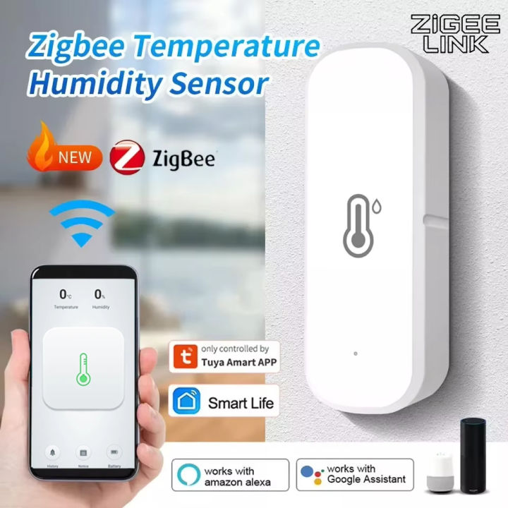Smart Zigbee Temperature Humidity Sensor Tuya Indoor Thermometer ...
