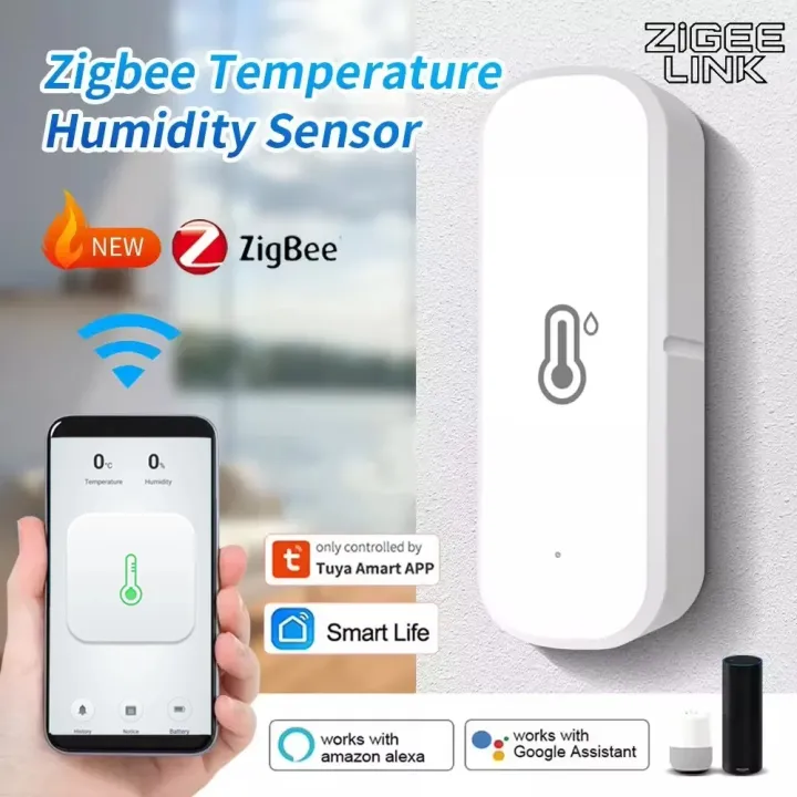 Smart Zigbee Temperature Humidity Sensor Tuya Indoor Thermometer ...