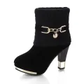 Super High Heels Platform Shoes Women High Heels Women Pumps Shoes Pointed Toe Suede Ankle Boots for Women Thick Heels Boots NEW. 
