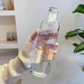 Diamond shaped clear Glass Water Bottles,480ml, 400ml 500ml styles Glass Water bottles. 