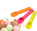 Ice Cream Scoop, Sapoon, Cup Green color, Ice cream Spoon. 