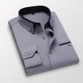 New Shirt Men Cotton Long-sleeve Social Slim Fit Formal Shirt Male Clothes Brand Soft Office Formal Wear Dress. 