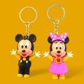 Pair Of Key Chain Silicon Materials, Tom & Jerry and Mickey Mouse Cartoon Characters Key Chain. 