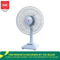 KDK A40A 16 inch Desk Table Fan with Transparent lade | Silver Blue.