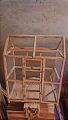 Wooden bird larg size big cage canaries and other small birds. haviey wood parits ni khay gy. Haviey net gali . beauty cage for home corner and enjoy. hight 3ft lenth 32inch werth 18 inch.. 