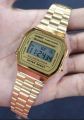 Casio Vintage Digital Watch Gold Stainless Steel Unisex Water-Resistant New. 