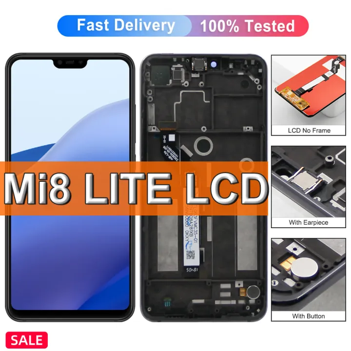 6.26" Original for Xiaomi Mi 8 Lite LCD Display Touch Screen Assembly For Mi8 lite M1808D2TG screen Replacement, with Frame