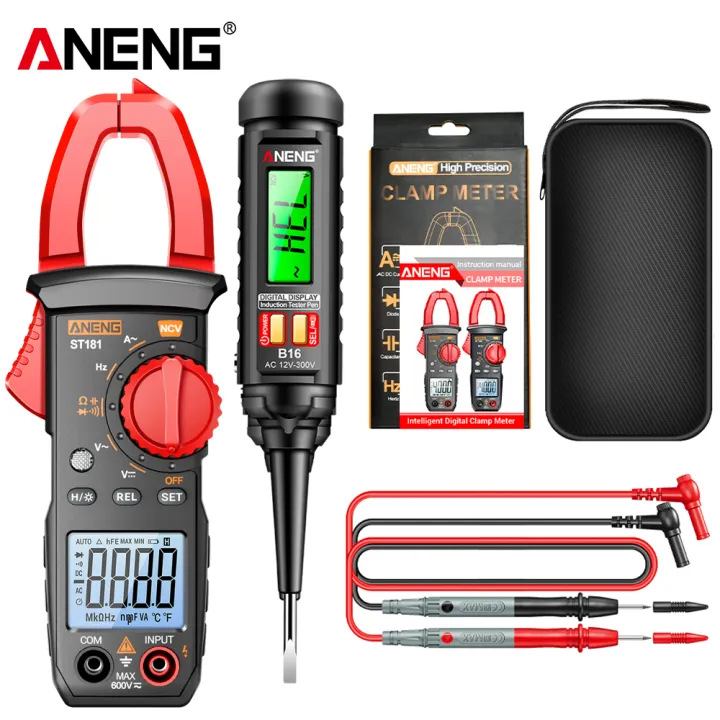 Electrician%20Set%20Kit%20ANENG%20ST181%20Clamp%20Meter%20400A/600V%20Multimeter%20with%20B16%20Electric%20Tester%20Pen%2012V-300V%20AC%20Voltage%20Detector%20Tools%20-%20Image%207