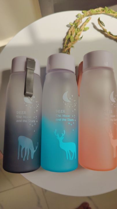 water bottle for girls / boys shein style outdoor games , sports, fitness. leakproof 560 ml travel portable