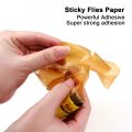 NEW Fly Sticky Paper Strip Strong Glue Double Sided Flies Paper Strips Flying Insect Bug Mosquitos Catcher Roll Tape. 