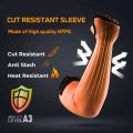 1 Pair Orange Sleeves Arm Protection for Cut Proof and Heat Resistant Welding,Gardening Work.