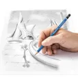 EE 6B 4B 3B 2B B Hb F H 2H Staedtler Mars Lumograph figure drawing pencil. 