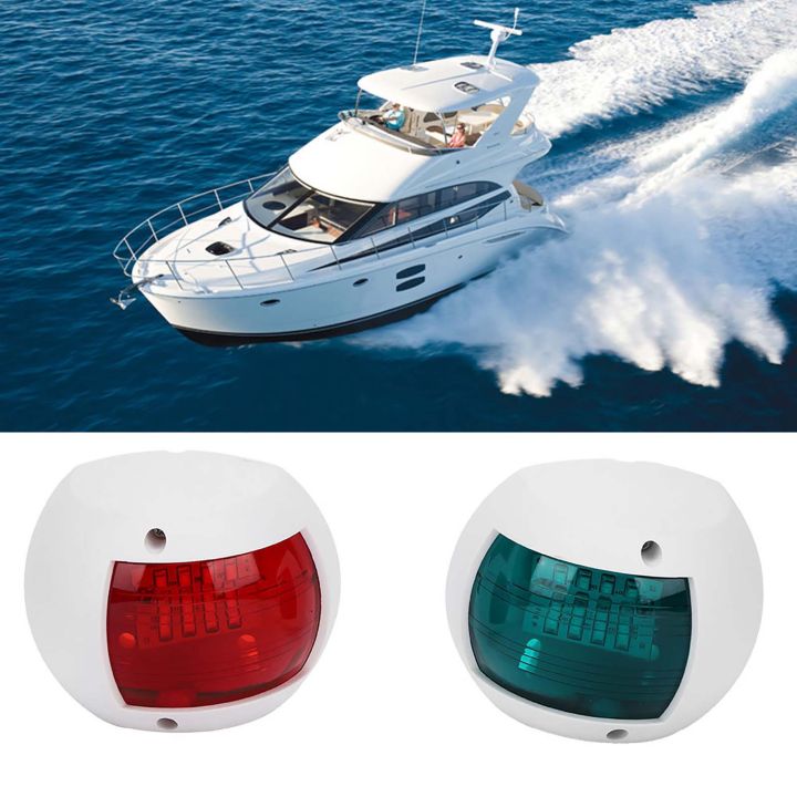 2pcs Boat LED Sidelight IP66 Waterproof Navigation Light High Brightness Signal Lamp For Marine Yacht DC12V-24V 3W