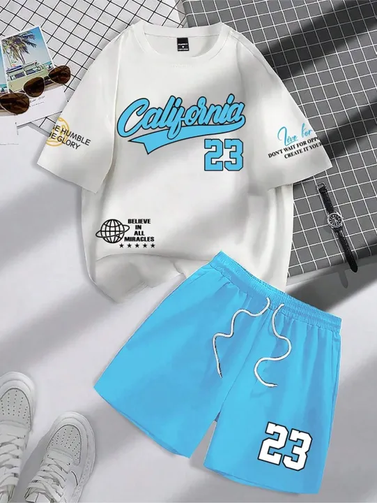 2025%20summer%20new%20trend%20men's%20suit%20round%20neck%20short%20sleeve%20set%20fashion%20personalized%20alphanumeric%20print%20round%20neck%20T-shirt%20and%20shor%20-%20Image%203