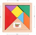 7 Piece Wooden Tangram Puzzle for Mind Development of Kids. 