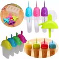 4PCs Ice Lolly Moulds with Straw, Kids Ice Lolly Moulds Reusable, Healthy Fruit Plastic Popsicle Molds with Sticks, Kids Ice Lolly Maker for Frozen Juice, Smoothies, 16cm. 