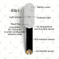 Zigbee Soil Tester 5 In 1 Moisture Fertility Temperature Humidity Luminance Detection Sensor For Z2MQTT Tuya Smart Life Optional. 