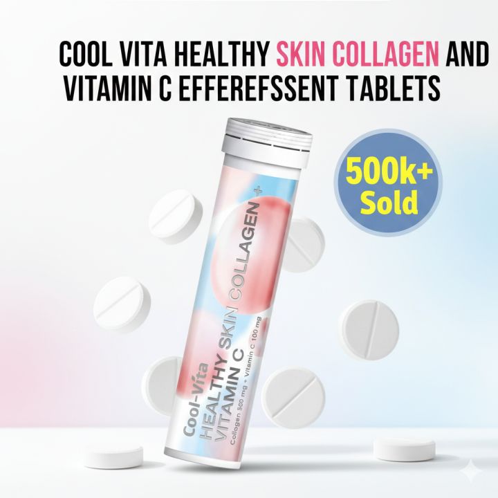 COOL VITA HEALTHY SKIN COLLAGEN AND VITAMIN C EFFERVESCENT TABLETS -
Whitening and glowing skin Cool-Vita Beauty Best Collagen
