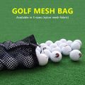 Black Golf Ball Pouch Bag with Durable Nylon Material Sports Mesh Net Bag Suitable for Outdoor Gyms Travel.