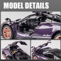 1:32 Toy Cars Lambo Pagani Huayra Metal Model Car with Light and Sound Pull Back Toy Car for Boys Age 3 + Year Old. 