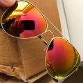 1PCS Fashion Metal Sunglasses for Women Men Pilot Round Gradient Mirror Outdoor Driving Glasses. 