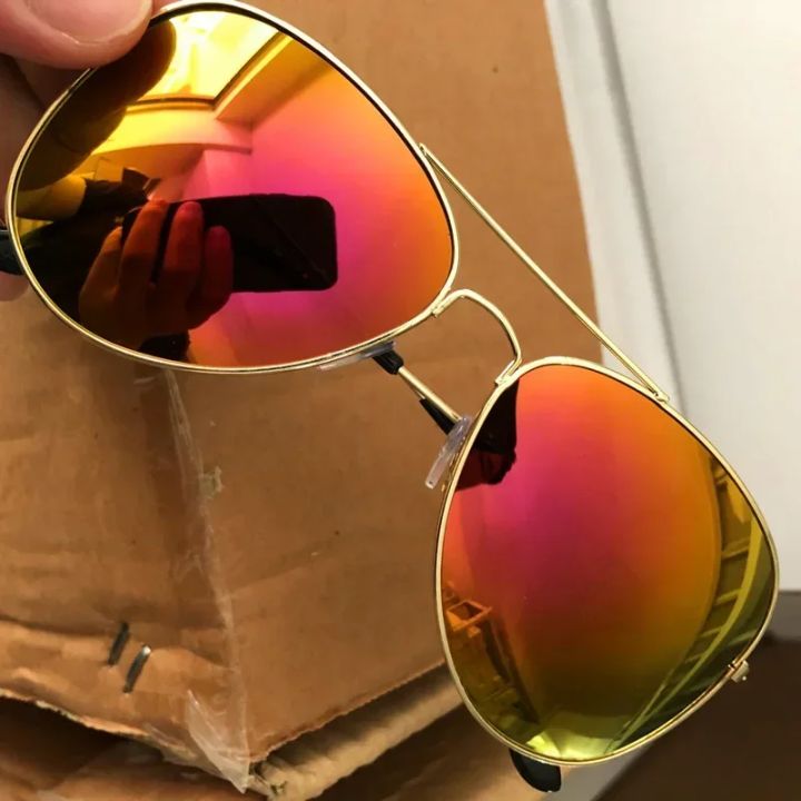 1PCS%20Fashion%20Metal%20Sunglasses%20for%20Women%20Men%20Pilot%20Round%20Gradient%20Mirror%20Outdoor%20Driving%20Glasses%20-%20Image%202