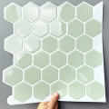 10 sheets Hexagon Strong Adhesive Wall Tile Stickers Self-adhesive Waterproof Vinyl Wallpaper For Kitchen Bathroom Backsplash. 