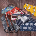 Portable Tableware Bag Japanese Printing Reusable Drink Straw Chopstick Cutlery Pouch Drawstring Bag Cutlery Bag For Spoon Fork. 
