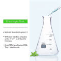 Glass Conical Flask 50ml (1–6 Pcs) – Borosilicate 3.3 Laboratory Erlenmeyer Narrow neck Flask with Graduated Markings – Durable, Heat & Chemical-Resistant Low Form Flask for Mixing, Heating, Experiments, and Storage in School, College, Professional Labs. 