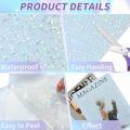 50 Sheets Holographic Vinyl Sticker Paper Clear A6 Self Adhesive Waterproof Cold Lamination Film Gem Rainbow Sand Star Patterns. 