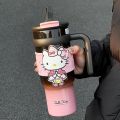 1pc Hello Kitty Stainless Steel Insulated Cup, 900ML Large Capacity Cute Water Cup, Christmas , Car Cup & Portable Coffee Mu.