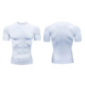 New Men Summer Short Sleeve Fitness T Shirt Running Sport Gym Compression T Shirt Workout Casual High Quality Tops Clothing. 